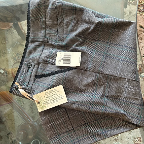 Guess Cropped Plaid Cuffed Pants,size 28 NWT - Picture 2 of 11